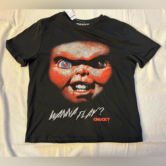 Chucky Black Short Sleeve Tee with Bold Graphic - Picture 3 of 3